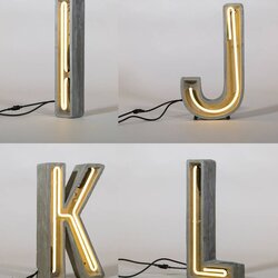 Concrete And Neon Indoor Outdoor Letters By The Original