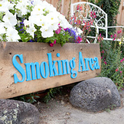 Painted Outdoor Wood Letters Any Size Color Font Smoking Area Sign