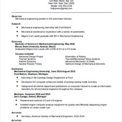 Exceptional Free Sample Maintenance Resume Templates In Ms Word Engineer Mechanical For