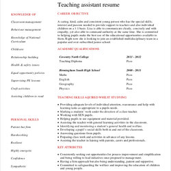 Superlative Free Sample Objective Statement For Resume Templates In Teacher Assistant
