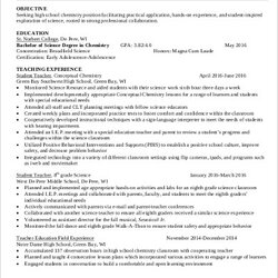 Out Of This World Sample Resume Objectives For Teacher Objective Experienced