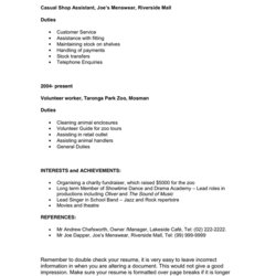 Outstanding Sample Resume In Word And Formats Page Of