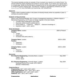 Magnificent Resume Template In Word And Formats