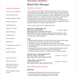 Great Free Retail Resume Objective Templates In Ms Word Manager Sales Sample