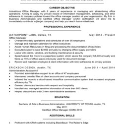Champion Office Manager Resume Sample Companion Objective Objectives Example