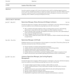 Operations Manager Resume Writing Guide Examples Example