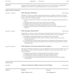 Guide Office Manager Resume Samples Template Sample
