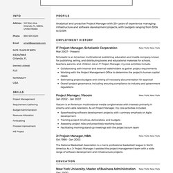 Project Manager Resume Full Guide Examples Word Example Samples