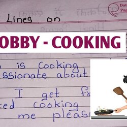 Magnificent My Hobby Cooking Essay In English Lines On Favourite