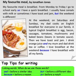 Matchless My Favourite Meal English Lessons Writing Good Food Image Essay Favorite Text Example Kids Examples