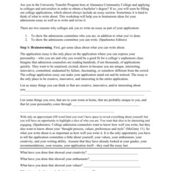Superb Writing The College Application Essay