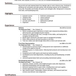 Legit Resume Examples Hospitality References