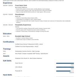 Sublime Hospitality Resume Example Guide Skills Examples Objective