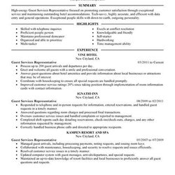 Fine Hospitality Resume Examples