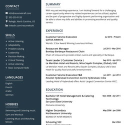 Eminent Service Hospitality Resume Sample In Professional
