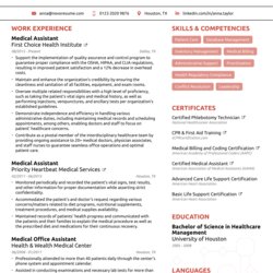 Brilliant Medical Assistant Resume Examples Amp Guide For