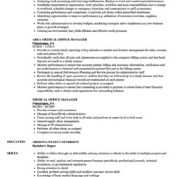 High Quality Resume Examples Medical Office Manager Example Receptionist Header Sample