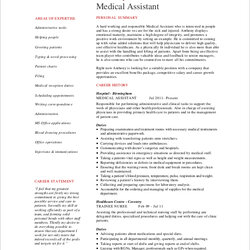 Superb Free Sample Medical Assistant Resume Templates In Ms Word Office