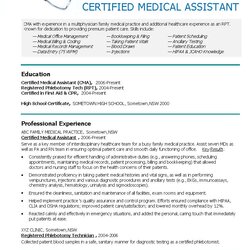 Spiffing Best Medical Assistant Sample Resume Templates Jobs
