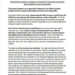 Graduate School Personal Statement Template In Psychology Statements Counseling Academic Admissions Grad