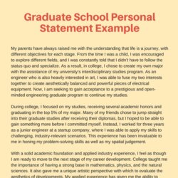 Tremendous Writing Personal Statement For Graduate School Examples Persuasive Younger Entered Accurate