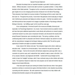 Smashing Free Sample Personal Statement For Graduate School In Ms Word Grad Education Example Business