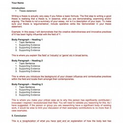 Matchless Essay Plan Academic Thesis Example