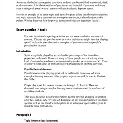 Brilliant Free Sample Essay Templates In Plan Business