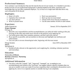 Out Of This World Free Resume Templates Template Classic Job Examples Word Resumes Career Professional Sample