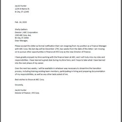 Writing Good Resignation Letter For Your Needs Template Resign