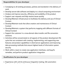 Java Developer Job Description Velvet Jobs
