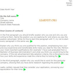 Free Cover Letter Template In Job Seekers Advice Page Of Examples Templates