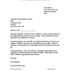 Excellent Cover Letter Format How To Create Download