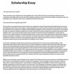Cool Best Scholarship Essay Examples Winning Tips Sample
