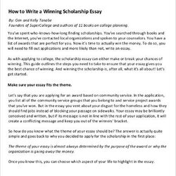 Fantastic Why Should Get This Scholarship Essay Sample Essays Examples Winning Template Will Explain