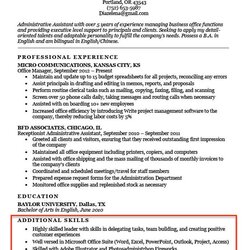 Tremendous Skills For Resumes Examples Included Resume Companion Section Example Experience Administrative