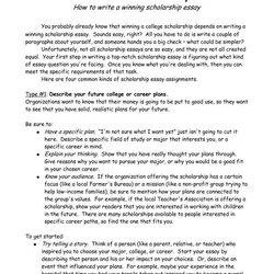 Tremendous Scholarship Essay Examples Check More At College Yourself Example Start Essays Sample Write Myself