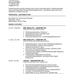 Office Resume Template Microsoft Templates Format Button Down Stupendous High