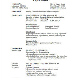 Cool Best Internship Resume Templates To Download For Free Template Sample Business Word Format Examples