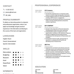Exceptional Internship Resume Template Guide Free Download Sample