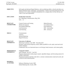 Internship Resume Template And Job Related Tips Resumes Sample