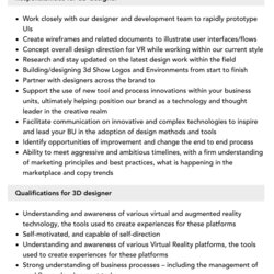 Very Good Designer Job Description Velvet Jobs