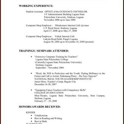 Preeminent Format Of Resumes For Jobs Resume Examples Wagner