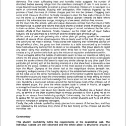 Swell College Essay Descriptive Writing About Paragraph Sample
