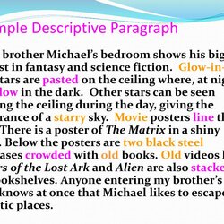 Magnificent Writing Descriptive Paragraphs Presentation Free Paragraph Sentence Sample