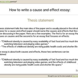 How To Write Cause And Effect Essay Writing Effects Essays Stress Corruption Were Paragraph