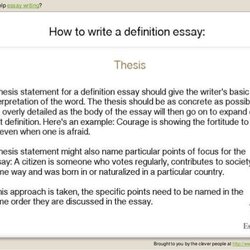 The Highest Standard Commentary Format Essay