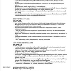 Matchless Medical Front Office Manager Resume Sample Example Gallery