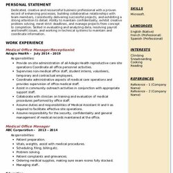 Perfect Resume Examples Office Manager Kane Top Medical