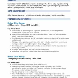 Wonderful Medical Office Manager Resume Samples Example Business